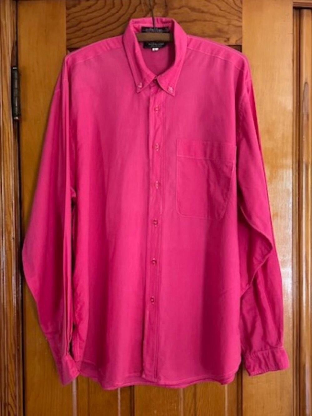 Vintage  Bloomingdale's "Traditionalist" Line Pink Cotton Shirt Men's Large